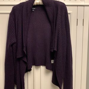 Apt 9 Shawl collared plum cardigan. Size L